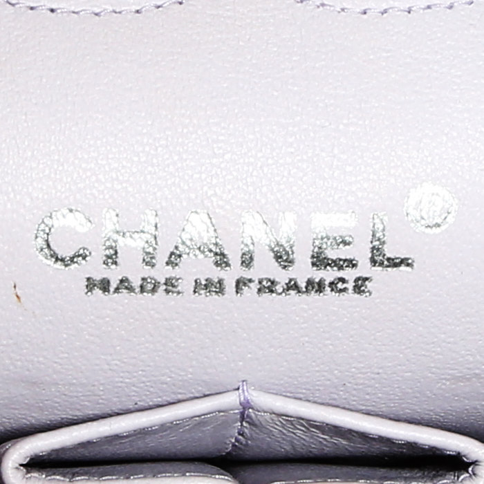 Chanel  Timeless Classic handbag  in purple jersey canvas - Detail D4