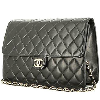 Chanel  Vintage handbag  in black quilted leather