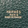 Hermès Victoria shopping bag  in green Fjord leather  and blue Courchevel leather - Detail D3 thumbnail