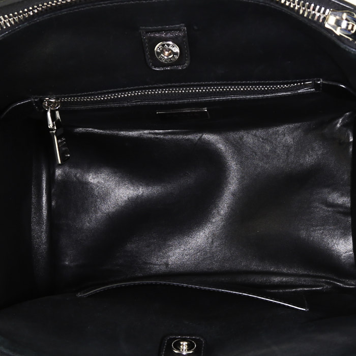 Bolso bandolera Prada  Twin Zip en cuero negro - Detail D3