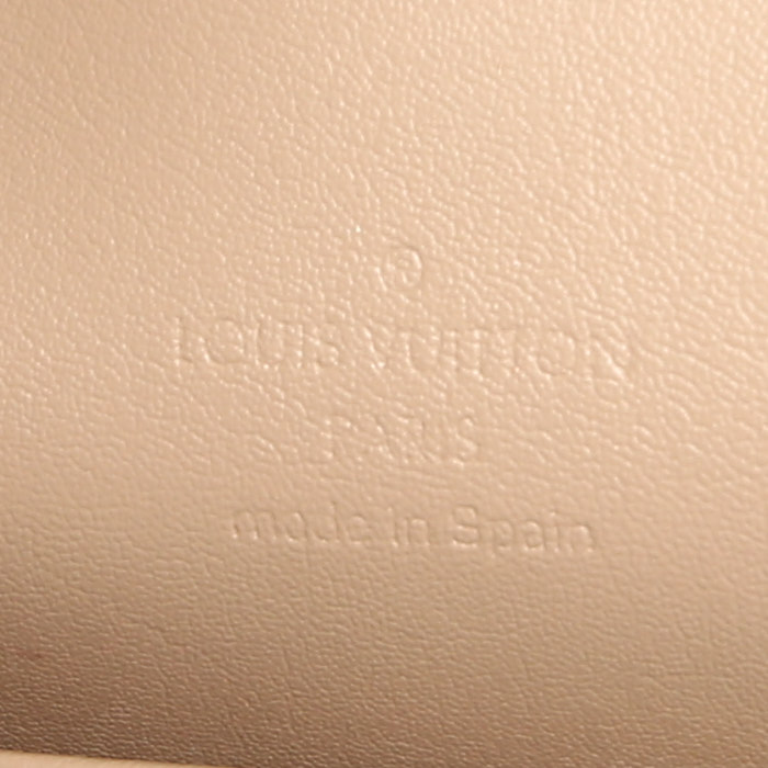 Louis Vuitton  Thompson Street Bag shoulder bag  in beige monogram patent leather  and natural leather - Detail D3