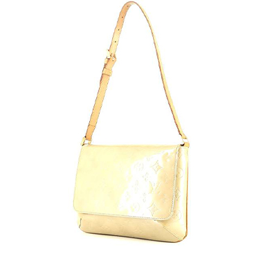 Sac bandoulière Louis Vuitton  Thompson Street Bag en cuir verni monogram beige et cuir naturel