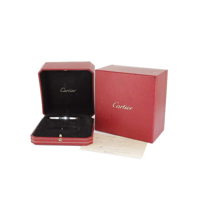 Cartier Love small model bracelet in white gold - Detail D2
