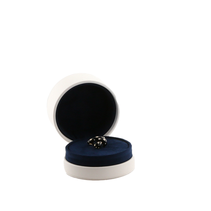 Anello Fred Ombre Féline in oro giallo, lacca nero e diamanti - Detail D2