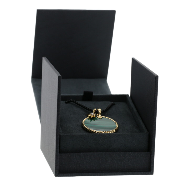 Collar David Yurman en oro amarillo,  malachite y perla - Detail D2