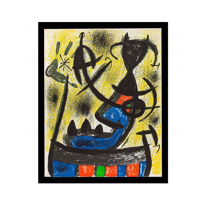 Joan Miró, "Il Circulo de Piedra", tirée du portfolio éponyme, lithographie en couleurs sur papier, signée et numérotée, de 1971 - 00pp
