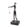 Salvador Dalí, "Hommage à Newton", sculpture in brown patinated bronze and black marble, signed and numbered, designed in 1980, cast in the 2000's - 00pp thumbnail