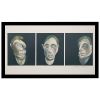 Francis Bacon, "Three studies for a self-portrait", three lithographs in colors on a same paper, signed and annotated EA (AP), of 1990 - 00pp thumbnail