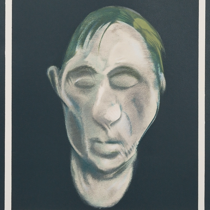 Francis Bacon, "Trois études pour un autoportrait", trois lithographies en couleurs sur un même papier, signée et annotée EA, de 1990 - Detail D1