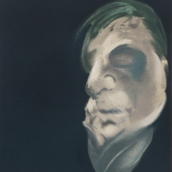 Francis Bacon, "Trois études pour un autoportrait", trois lithographies en couleurs sur un même papier, signée et annotée EA, de 1990 - Detail D2