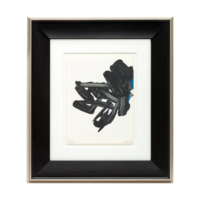 Pierre Soulages, "Lithographie n.17", lithograph in colors on Arches wove paper, signed and numbered, of 1963 - 00pp