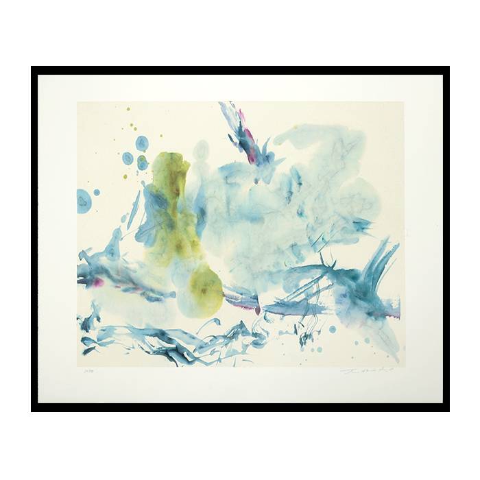 Zao Wou-Ki, «Saint-Tropez», print stenciled in colors on paper, signed and numbered, of 2006 - 00pp