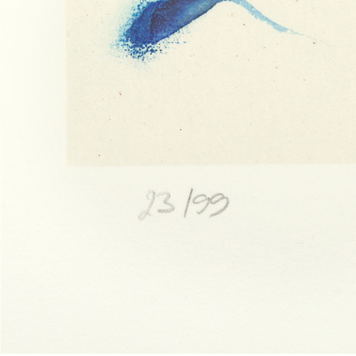 Zao Wou-Ki, «Saint-Tropez», print stenciled in colors on paper, signed and numbered, of 2006 - Detail D3