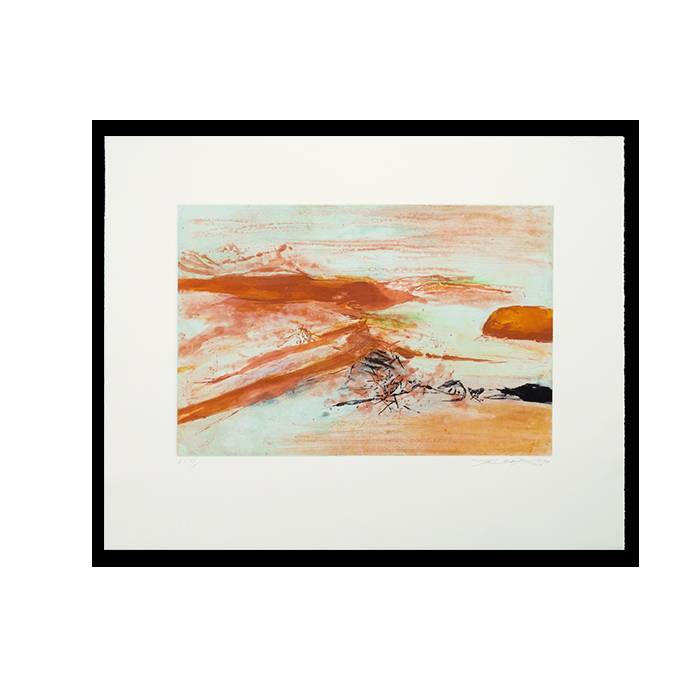 Zao Wou-Ki, «Gravure n 379», etching and aquatint colors on paper, justified, signed, numbered and dated, of 1994 - 00pp