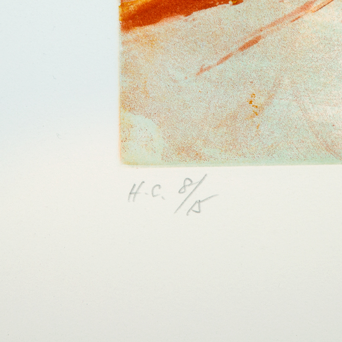 Zao Wou-Ki, «Gravure n 379», etching and aquatint colors on paper, justified, signed, numbered and dated, of 1994 - Detail D3