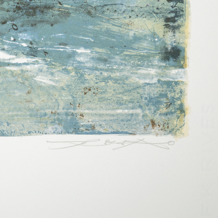 Zao Wou-Ki, «Hommage à Nobutaka Shikanai», lithograph in ten colors on paper, signed and titled, of 1991 - Detail D2