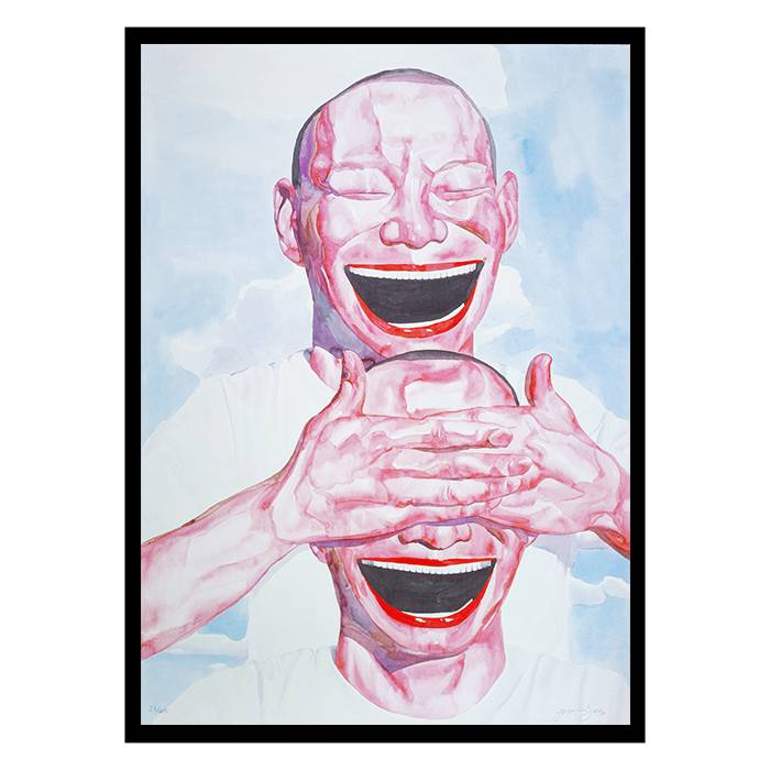 Yue Minjun, Untitled (SMILE-ISM No.1), lithograph in colors on paper, signed and numbered, of 2006 - 00pp