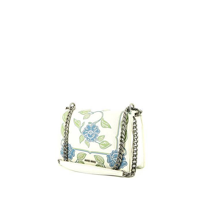 Miu Miu   shoulder bag  in white, blue and green leather - 00pp