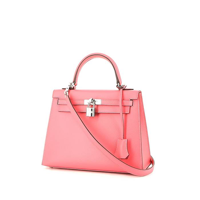 Hermès  Kelly 25 cm handbag  in azalea pink epsom leather - 00pp