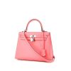 Bolso de mano Hermès  Kelly 25 cm en cuero epsom azalea pink - 00pp thumbnail