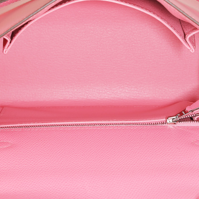 Borsa Hermès  Kelly 25 cm in pelle Epsom rosa azalea - Detail D3