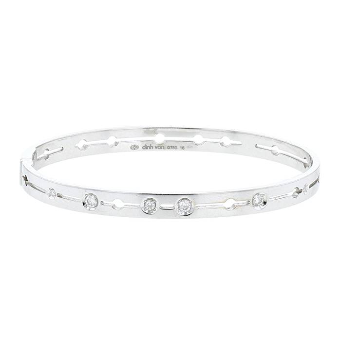 Dinh Van Pulse bracelet in white gold and diamonds - 00pp