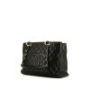 Chanel  Shopping GST shopping bag  in black quilted grained leather - 00pp thumbnail