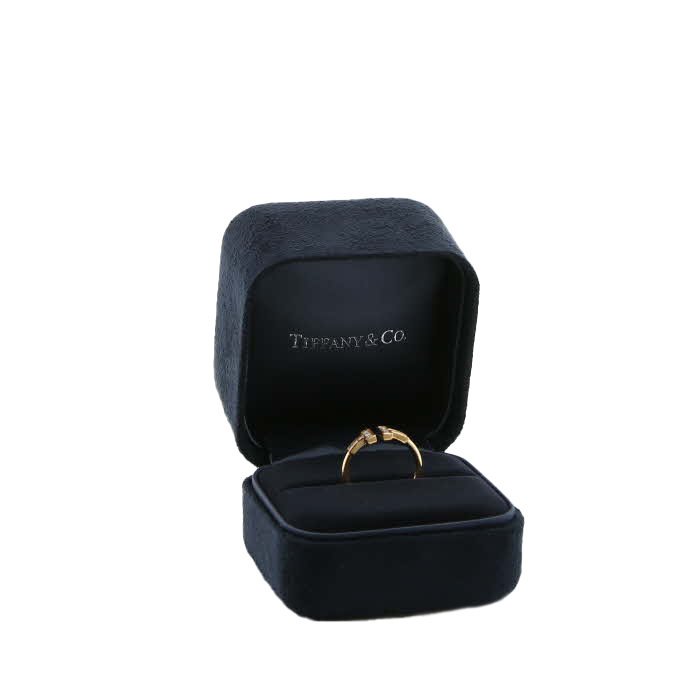 Anello Tiffany 
Co Wire in oro giallo e diamanti - Detail D2