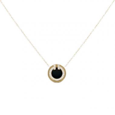 Collana Tiffany 
Co Tiffany T in oro giallo, onice e diamanti