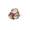 Pomellato Bahia large model ring in pink gold,  smoked quartz and ruby - 00pp thumbnail