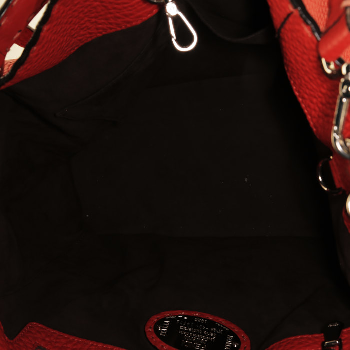 Bolso de mano Fendi  Selleria en cuero rojo - Detail D3