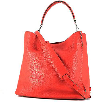 Bolso de mano Fendi  Selleria en cuero rojo