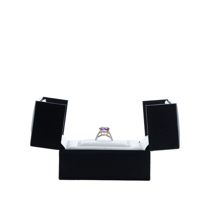 Mauboussin Chanson d'Amour ring in silver, yellow gold and amethyst - Detail D2