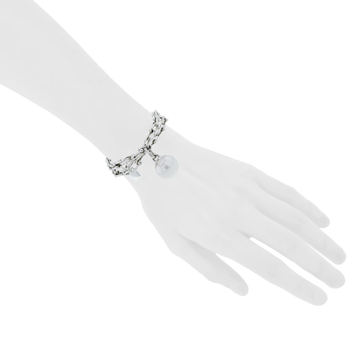 Bracelet double tours Tiffany & Co City HardWear en argent - Detail D1