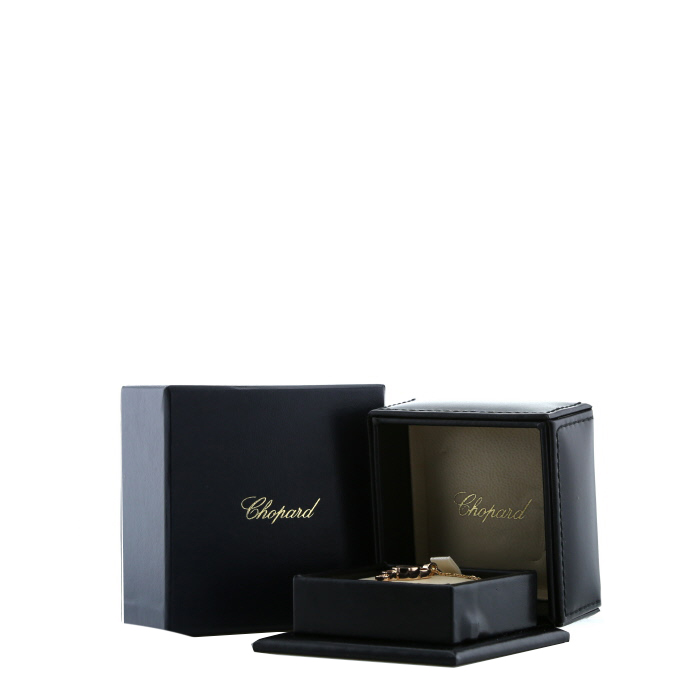 Collier Chopard Happy Diamonds en or rose et diamant - Detail D2