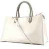 Balenciaga   shopping bag  in white leather  and grey lizzard - 00pp thumbnail