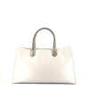 Balenciaga   shopping bag  in white leather  and grey lizzard - 360 thumbnail