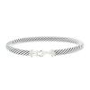 David Yurman Cable Classique bracelet in silver and diamonds - 00pp thumbnail