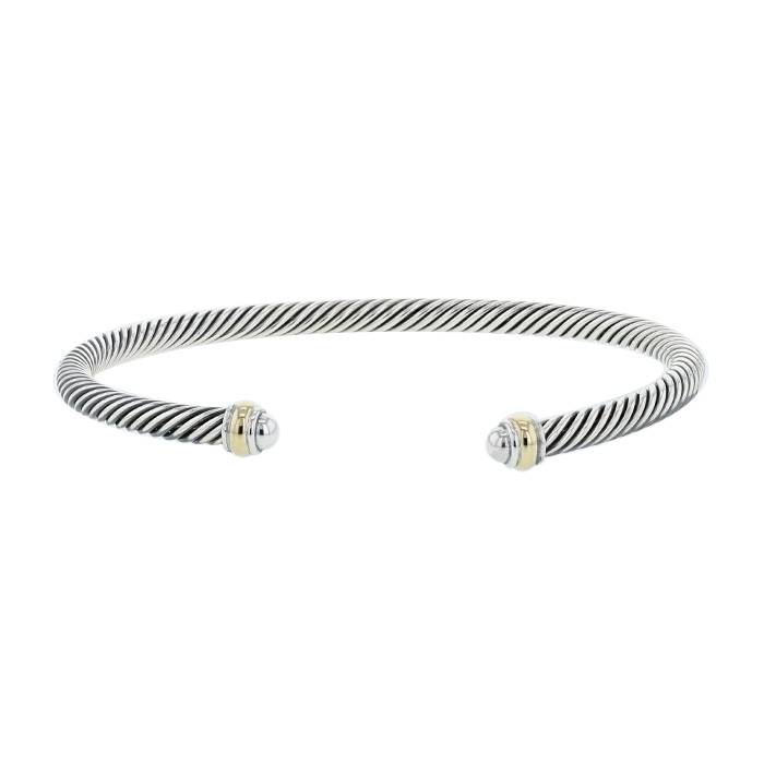 David Yurman Cable Classique bracelet in silver and yellow gold - 00pp