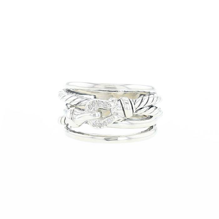 Anello David Yurman  in argento e diamanti
