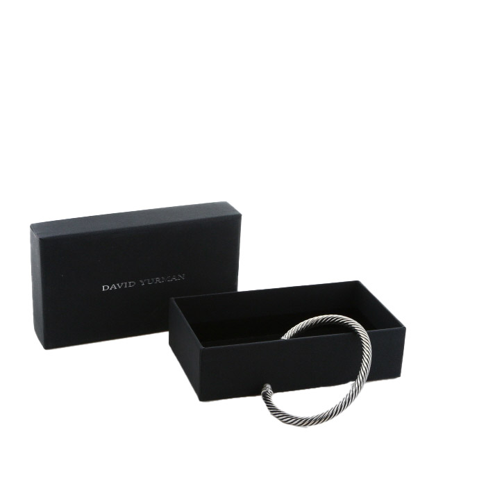 Brazalete David Yurman Cable Classique de plata, perlas y diamantes