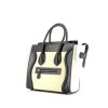 Bolso de mano Celine  Luggage Micro en cuero tricolor beige negro y blanco - 00pp thumbnail