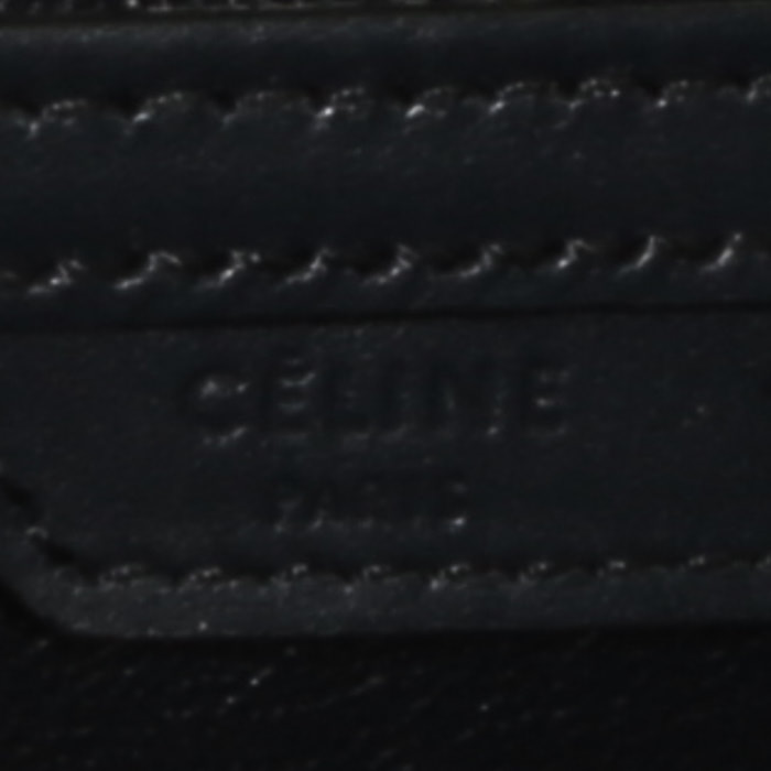 Borsa Celine  Luggage Micro in pelle tricolore beige nera e bianca - Detail D3