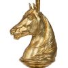 Maison Charles, rare "Cheval socle" lamp, in brass and gilt ciseled bronze, signed, from the 1980's - Detail D1 thumbnail