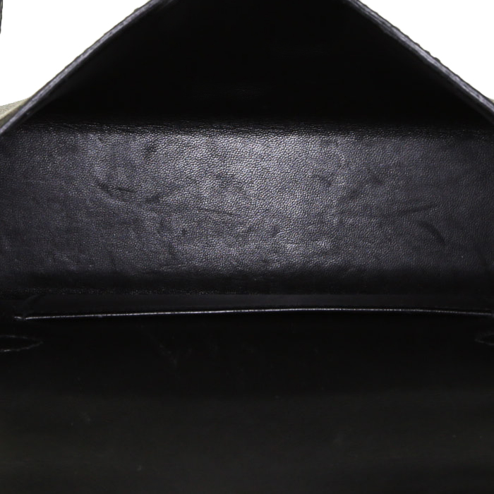 Hermès Kelly 20 cm handbag in black epsom leather - Detail D4