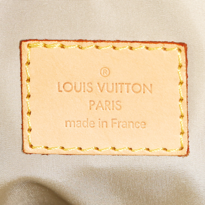 Borsa da viaggio Louis Vuitton  Geant Albatros in tela siglata grigia e pelle naturale - Detail D3