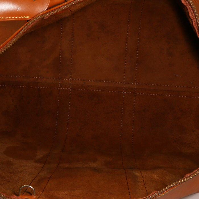 Louis Vuitton  Keepall 50 travel bag  in gold epi leather - Detail D2