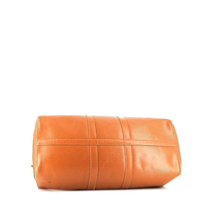 Sac de voyage Louis Vuitton  Keepall 50 en cuir épi gold - Detail D4