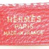 Hermès  Victoria - Travel Bag travel bag  in red leather  and beige canvas - Detail D3 thumbnail