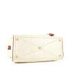 Borsa da viaggio Hermès  Victoria - Travel Bag in pelle rossa e tela beige - Detail D4 thumbnail